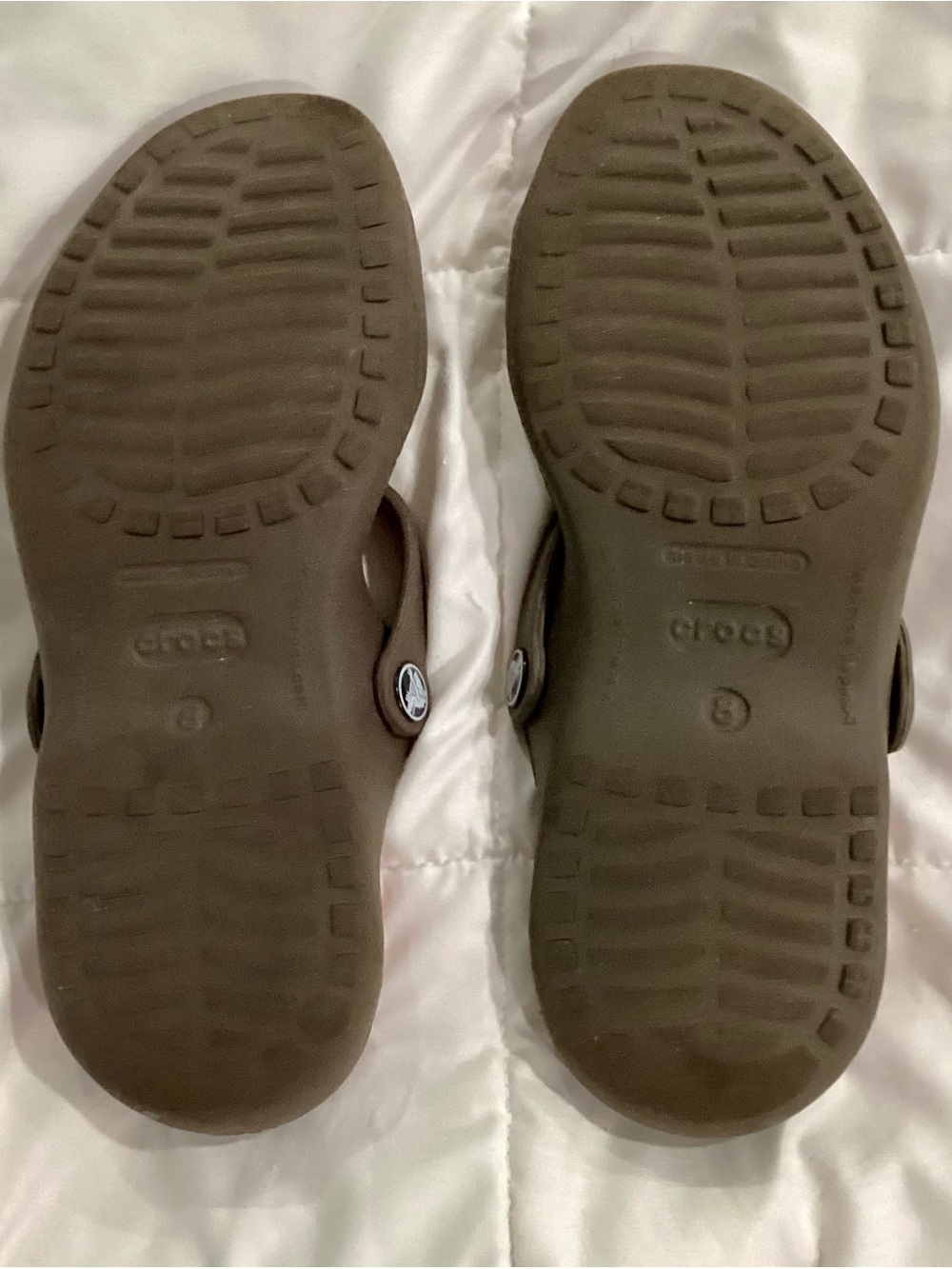 CROCS Women's Size 8 Cleo Sandals in Chocolate and Cotton Candy- Discontinued - Picture 13 of 13